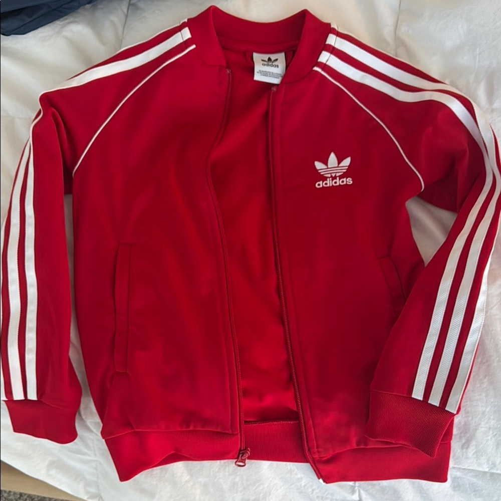 Adidas Kids Red Track Jacket